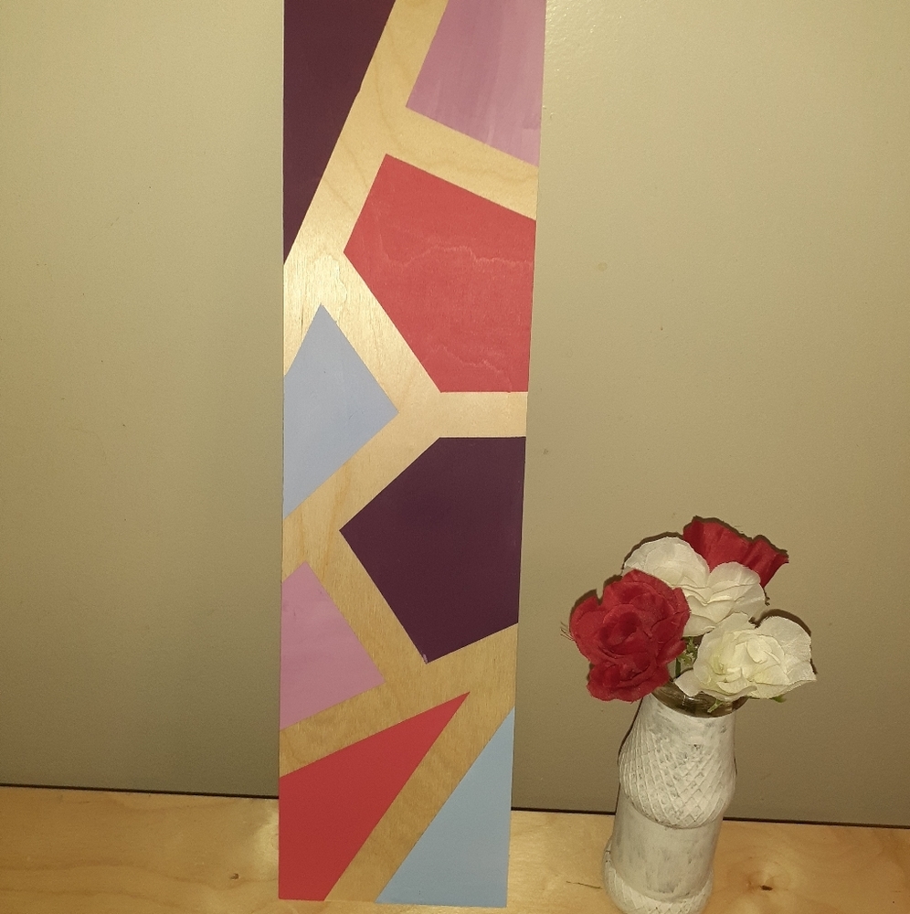 Abstract Acrylic Wood Table Top Home Decor